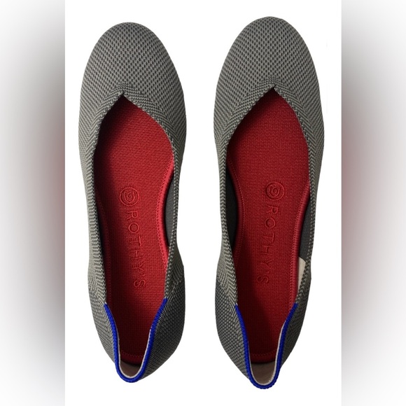Rothy’s The Flat Slip On Round Toe In Charcoal Size 8 - Picture 1 of 11
